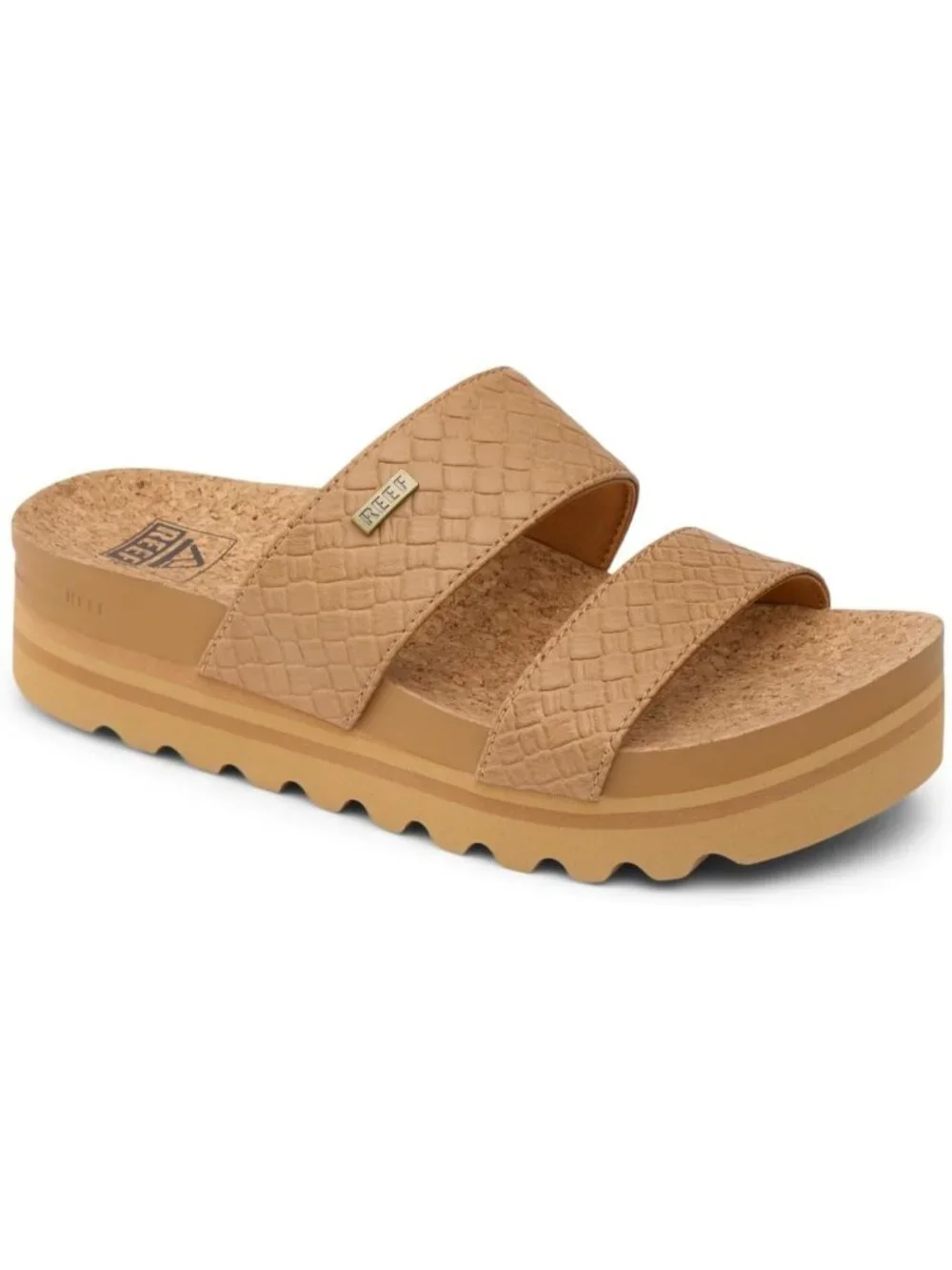 Women's Tan Wicker Arch Support Ultra Soft Cushion Footbed Platform Sandal Shoes